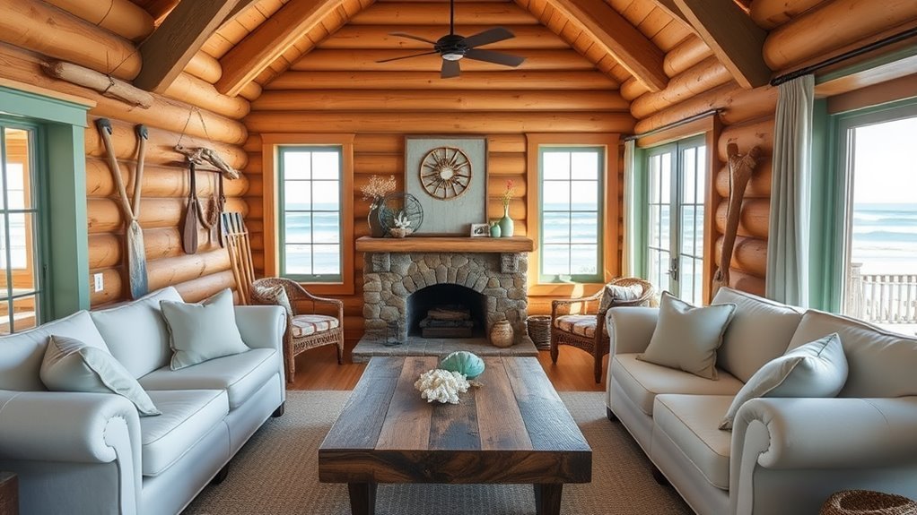 coastal log cabin designs