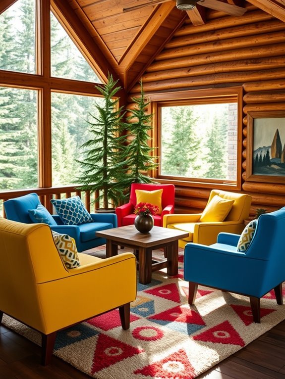 colorful and stylish seating