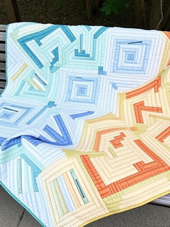 colorful cabin quilt design