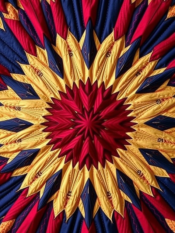 colorful celestial quilt design