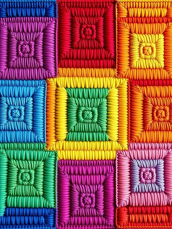 colorful cozy quilted blankets