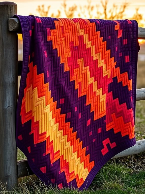 colorful evening sky quilt