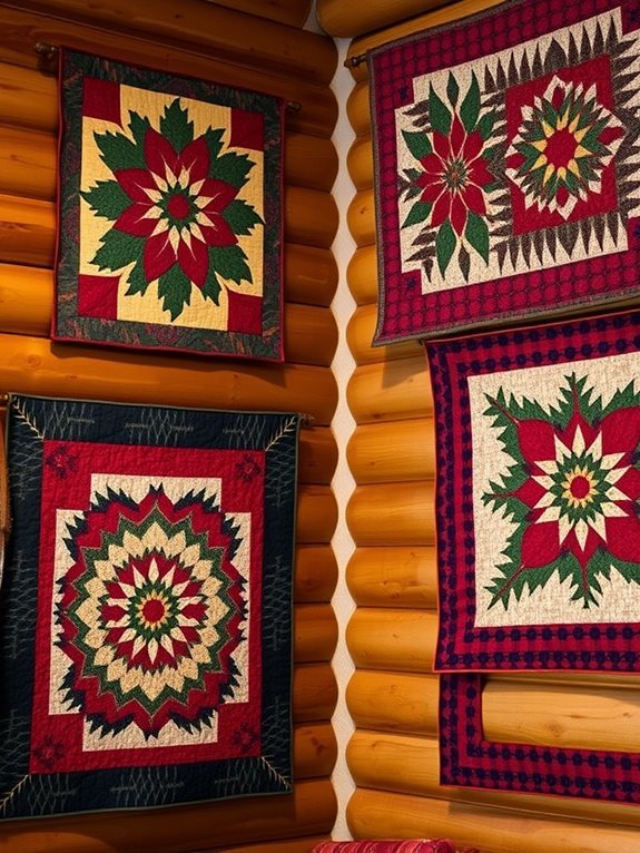 colorful fabric wall art