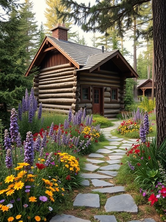 colorful floral garden borders