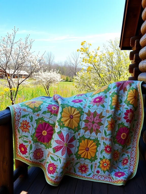colorful floral patchwork design