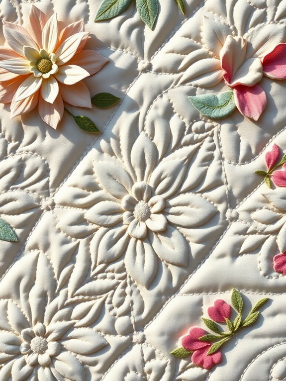 colorful floral quilt design