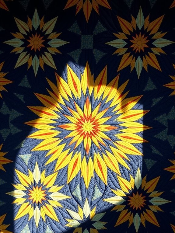 colorful geometric quilt design