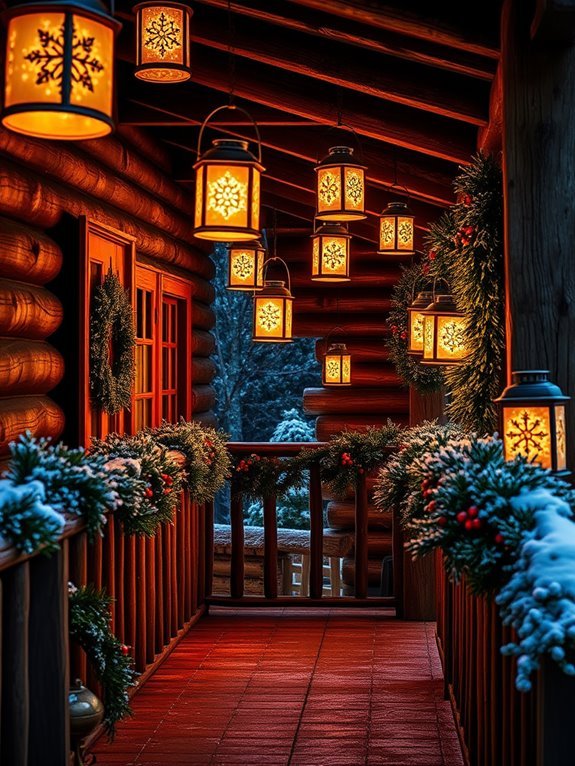 colorful holiday decorations shining