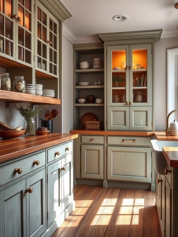 colorful kitchen cabinet makeover