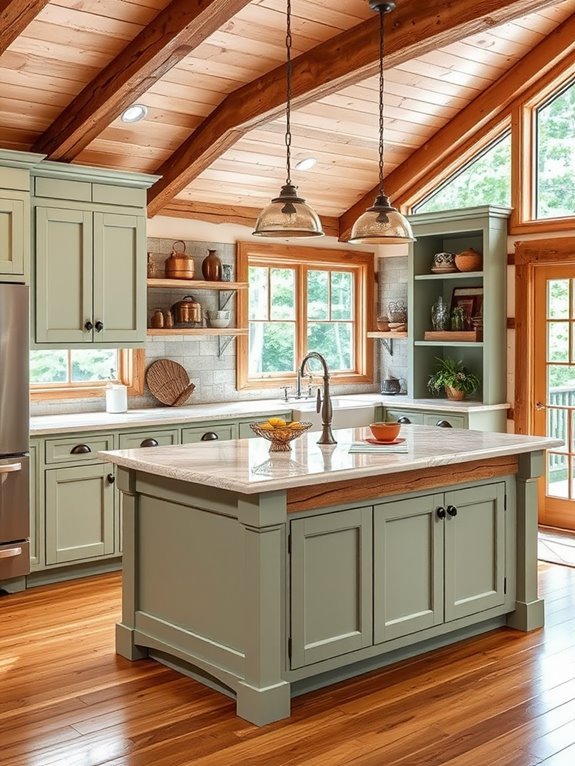 colorful kitchen cabinetry makeover