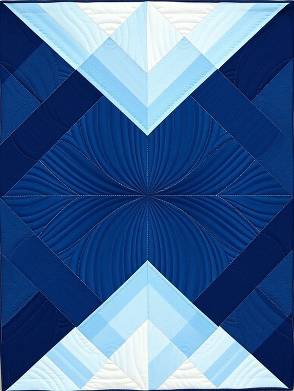 colorful quilt with depth