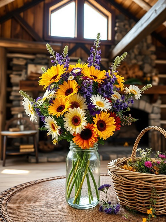 colorful seasonal flower arrangements