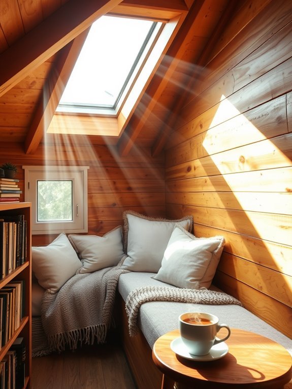 comfortable book filled retreat