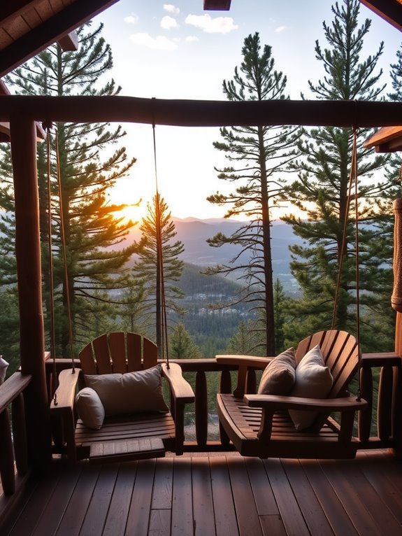 comfortable swinging seating option