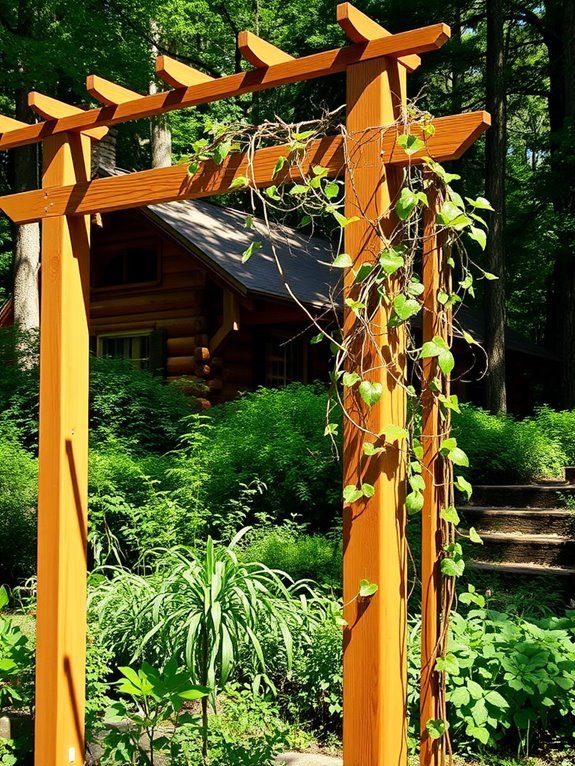 construct a climbing plant trellis