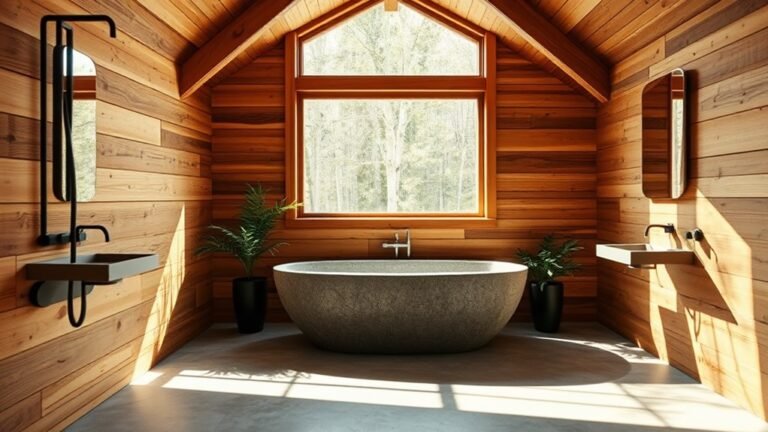 contemporary cabin bathroom designs