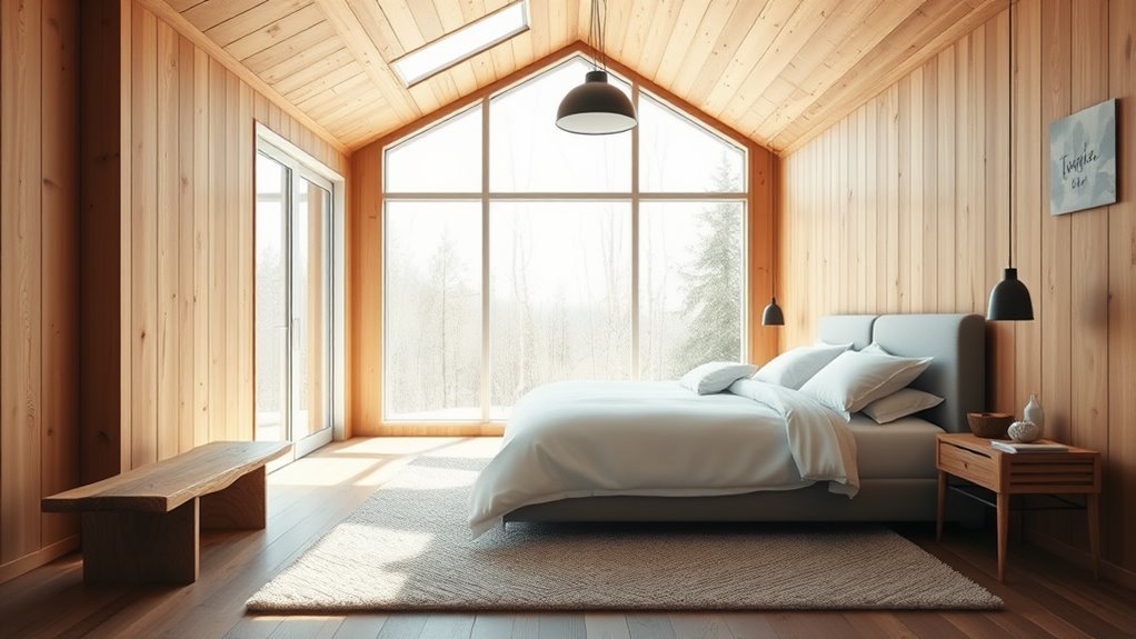 contemporary cabin bedroom designs