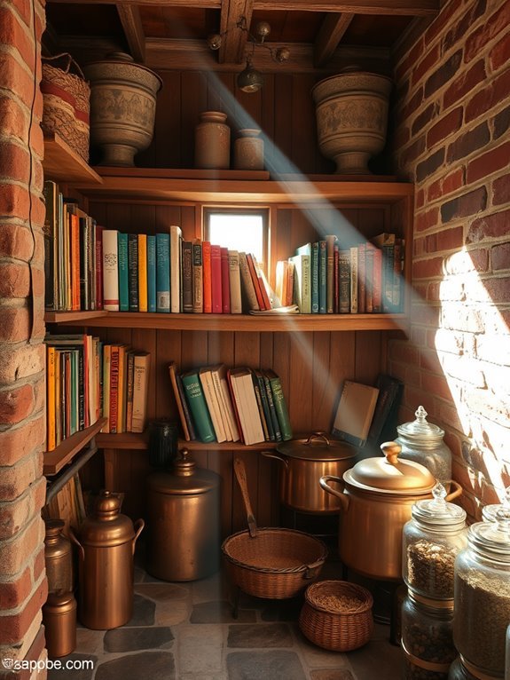cookbooks arranged on shelves