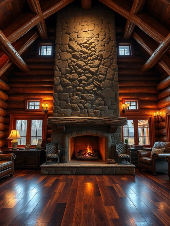 cozy ambiance of fireplaces
