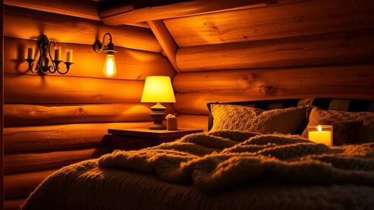 cozy cabin bedroom illumination