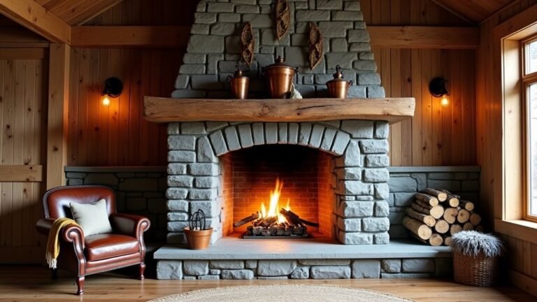 cozy cabin fireplace designs