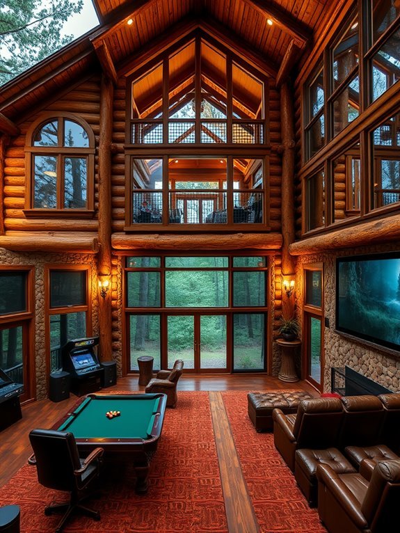 cozy cabin for entertainment