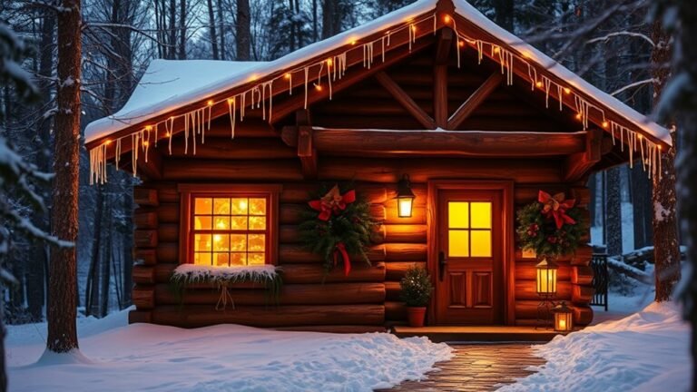 cozy cabin holiday illumination