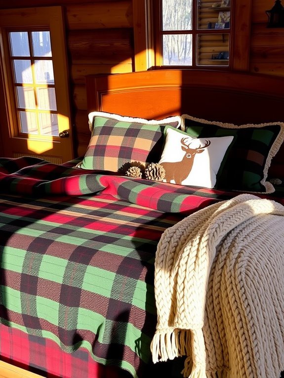 cozy cabin inspired bedding designs