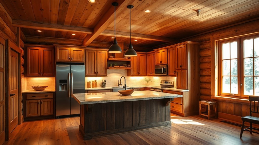 cozy cabin kitchen illumination