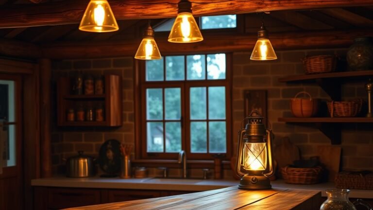 cozy cabin kitchen lighting