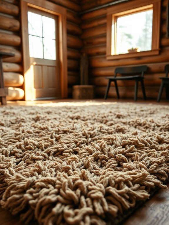 cozy cabin themed floor decor
