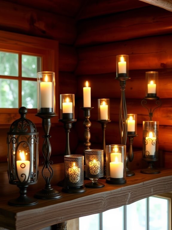 cozy candle holder decor