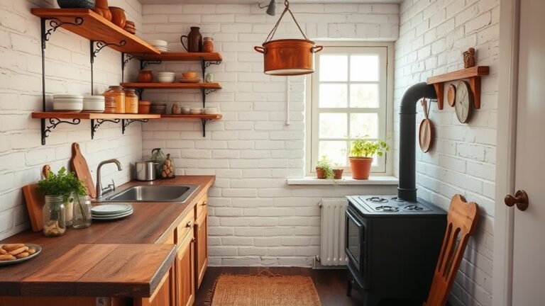 cozy compact rustic kitchens