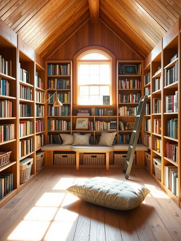 cozy elevated book space