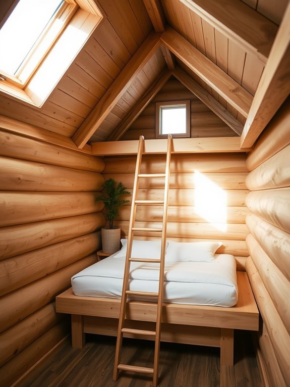 cozy elevated sleeping space