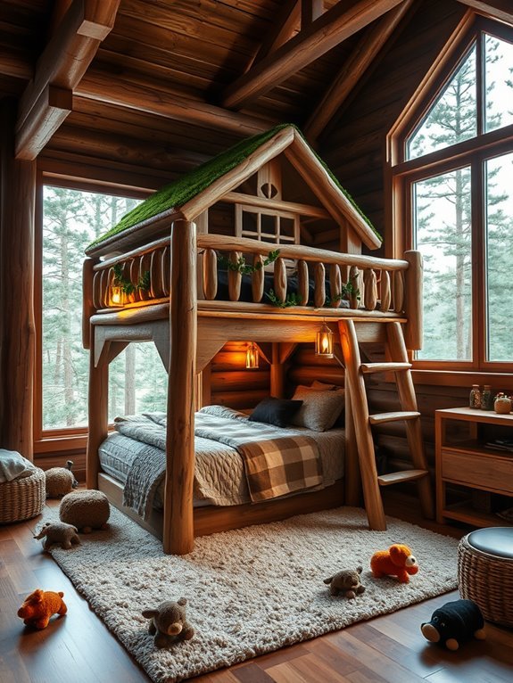 cozy elevated sleeping spaces