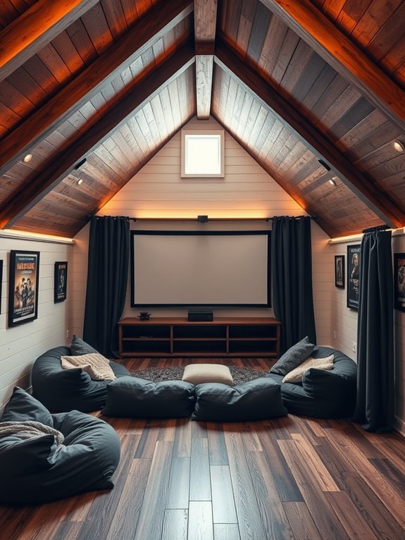 cozy entertainment space upstairs