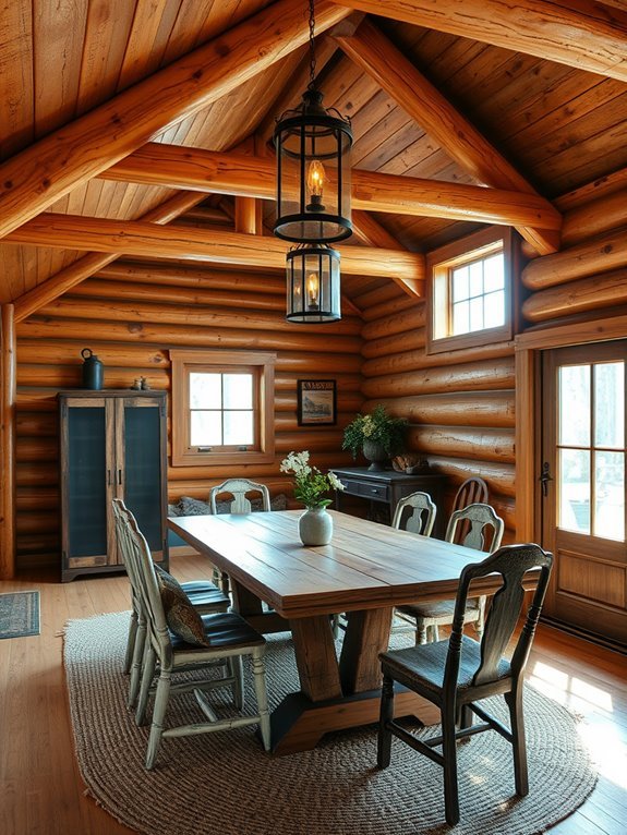 cozy farmhouse style dining space