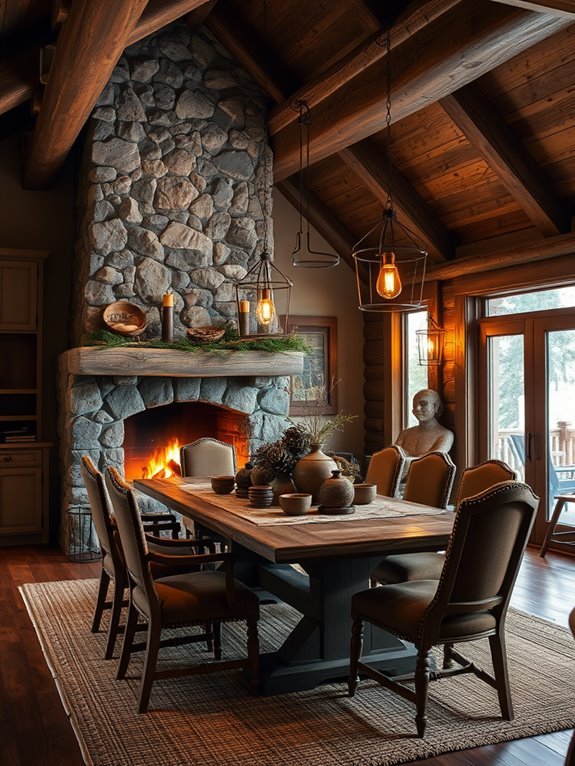 cozy hearth centerpiece ambiance