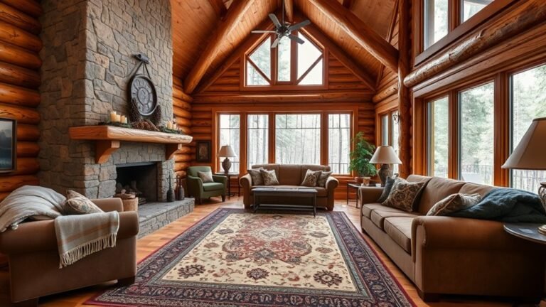 cozy inviting cabin interiors