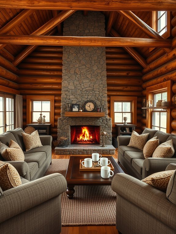 cozy inviting crackling warmth