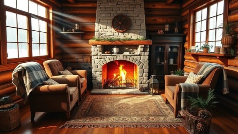 cozy log cabin aesthetics