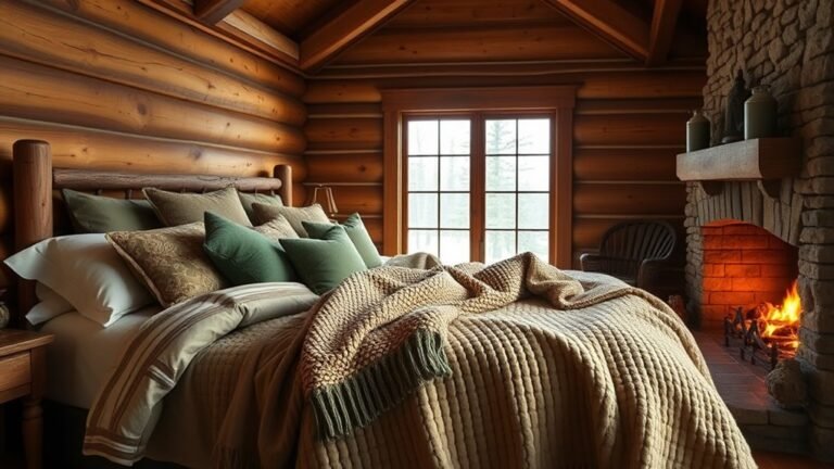 cozy log cabin bedding