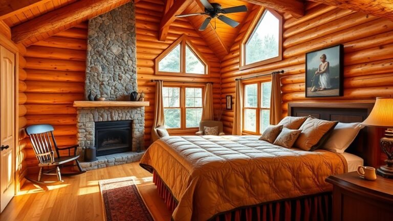 cozy log cabin bedrooms