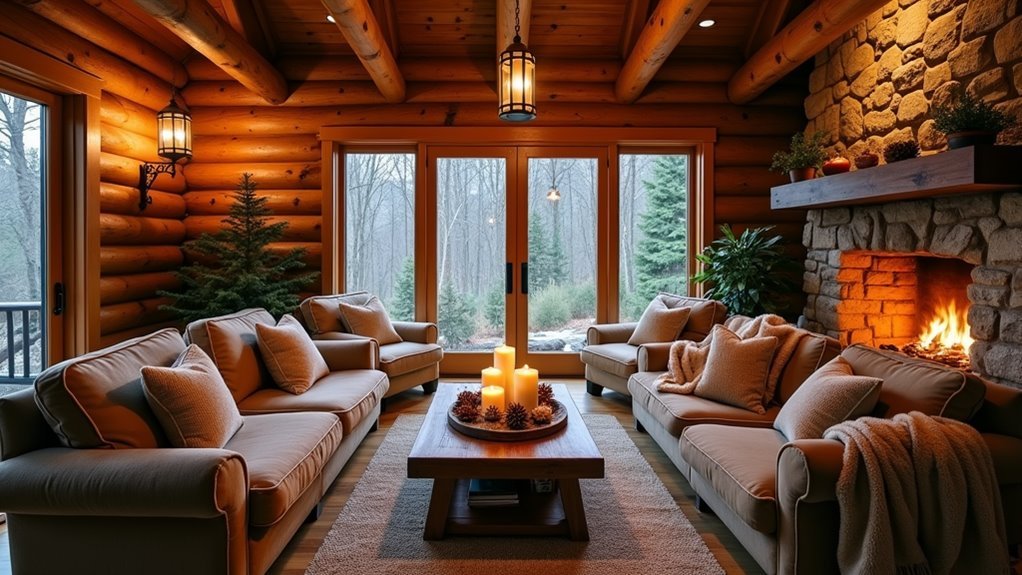 cozy log cabin decor