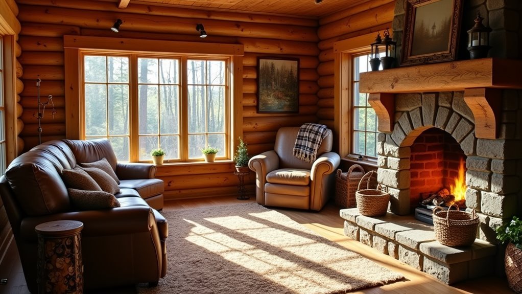 cozy log cabin styles