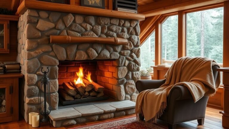 cozy mountain cabin fireplaces