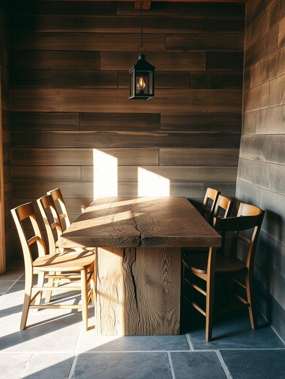 cozy natural wood settings
