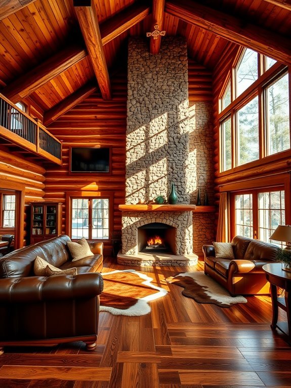 cozy natural wooden details