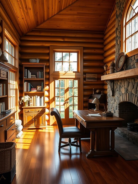cozy natural workspace design